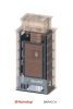 Romotop BARACCA 11 H kályhacsempe burkolatú kandallókályha - bővíthető hőtárolóval - Sávos szürke