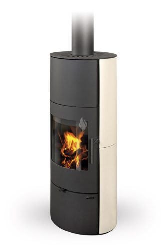Romotop EVORA H 10 kerámia Kandallókályha - bővíthető hőtárolóval - Gyöngy