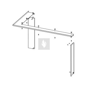 RAM11 takarókeret Romotop HEAT H R/L 3LF kandallóbetéthez