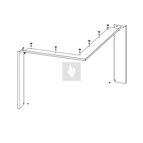 RAM11 takarókeret Romotop HEAT H R/L 3LG kandallóbetéthez
