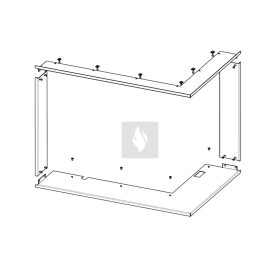 RAM12 takarókeret Romotop HEAT H R/L 3LG kandallóbetéthez