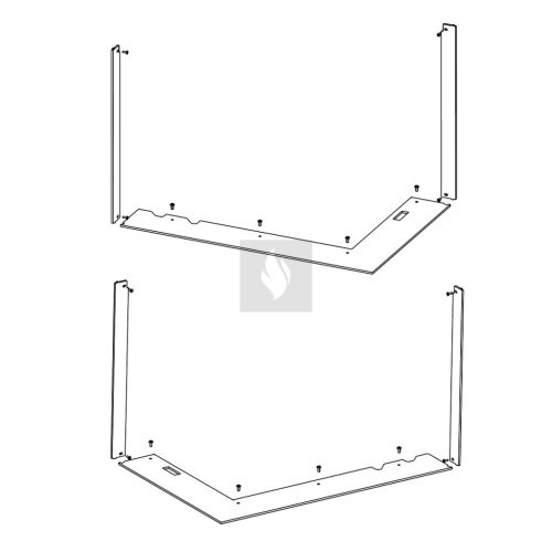 RAM13 takarókeret Romotop HEAT H R/L 3LG kandallóbetéthez