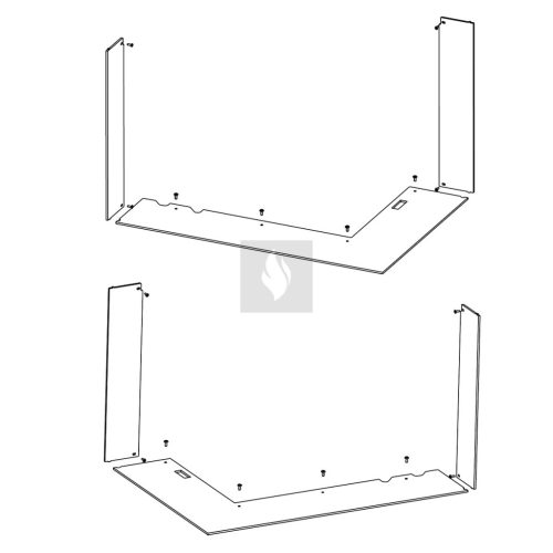 RAM14 takarókeret Romotop HEAT H R/L 3LG kandallóbetéthez