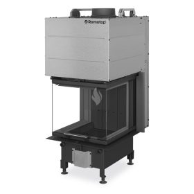  Romotop HEAT U 3G L 50.52.50.26 Légfűtéses kandallóbetét K1 kerettel, fekete béléssel