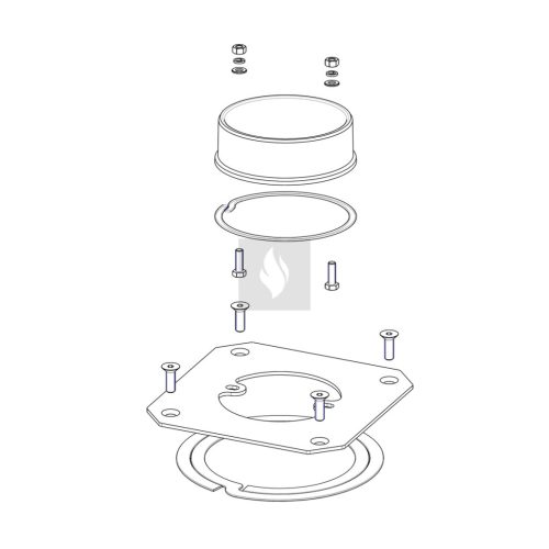 Romotop füstcső csatlakozó I3 HRDLO 150 Impression kandallóbetéthez