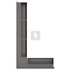SAVEN Loft sarok szellőzőrács 9,5×45×80cm grafit balos