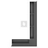 SAVEN Loft sarok szellőzőrács 9,5×80×45cm fekete jobbos