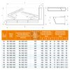SAVEN Loft sarok szellőzőrács 9,5×80×45cm krém jobbos