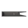 SAVEN Loft sarok szellőzőrács 9,5×80×45cm grafit jobbos