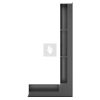 SAVEN Loft sarok szellőzőrács 9,5×95×45cm fekete jobbos
