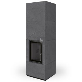   Romotop NORDAC hőtárolós 62 Thermaline sötét szürke Design kandalló fekete béléssel