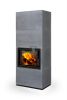 Romotop SOLID F 10 Kerámia Design kandalló - bővíthető hőtárolóval - Platina