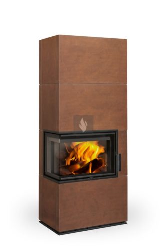 Romotop SOLID L 10 Kerámia Design kandalló - bővíthető hőtárolóval - Rozsdabarna