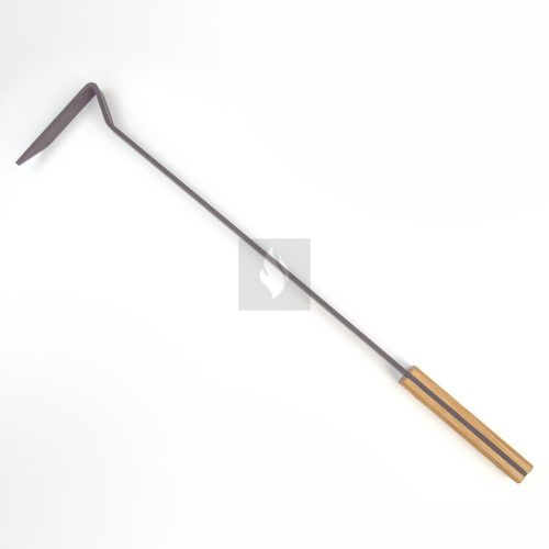 Kandalló kaparó L, világos fa fogantyúval, 50 cm