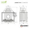 KAWMET W8 (17,5 kW) ECO öntvény kandallóbetét